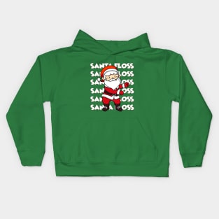 Santa Floss - Santa Claus Funny - Santa Floss Dancing for Kids Kids Hoodie